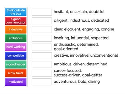 PERSONAL QUALITIES (JOBS)
