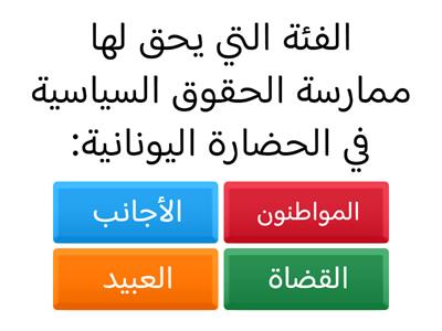 مظاهر الحضارة اليونانية 