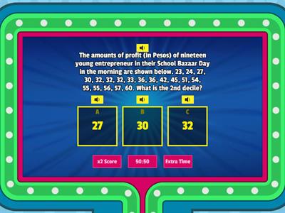 DECILE OF UNGROUPED DATA Quiz