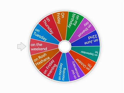 On - preposition of time