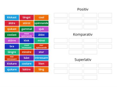 Adjektiv - Komparera 