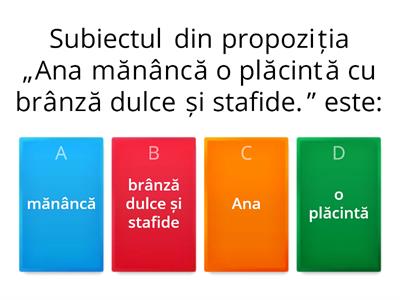 Subiectul și predicatul