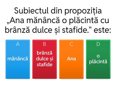 Subiectul și predicatul