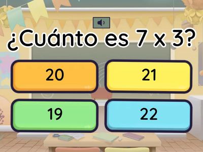 Preguntas sobre multiplicaciones.