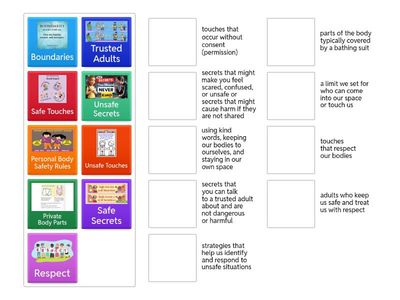 Erin's Law Definition Word Match up