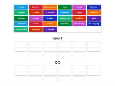 FCE 1 - Make or do? 