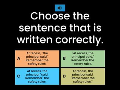 Quiz #2: EQAO Writing M/C Practice 