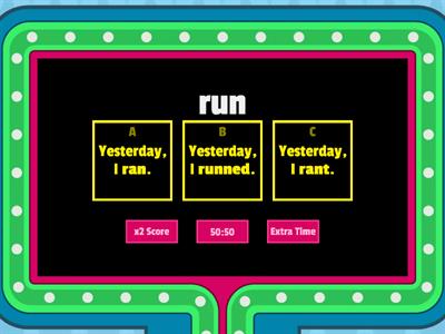 Past-Tense Regular and Irregular