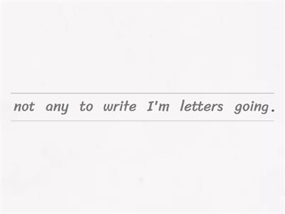 EF elementary 10B Going to - unjumble