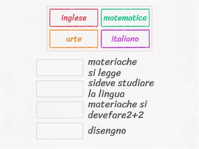 materie scolastiche.