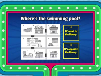 Prepositions- next to, opposite, between