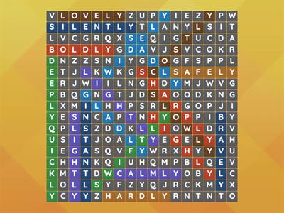 Suffix -ly wordsearch