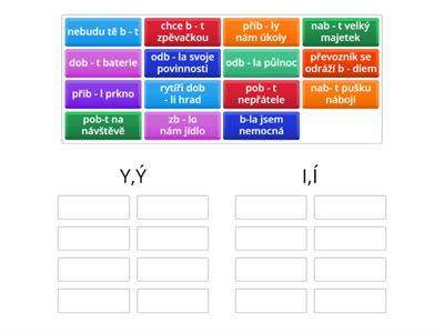 doplň  i,í/y,ý  po  B