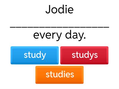 Present Simple: Guess the 3rd Person Singular