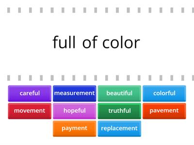  Suffixes (-ful, -ment)