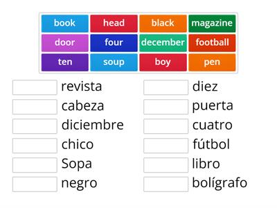 Vocabulario en ingles 