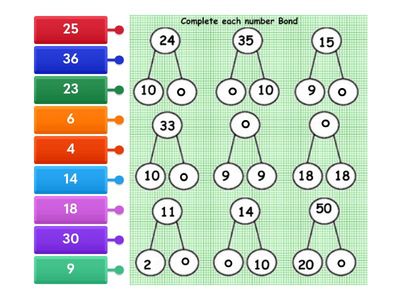 Number Bonds Lesson 10