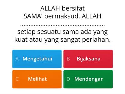 KUIZ SIFAT ALLAH: SAMA'