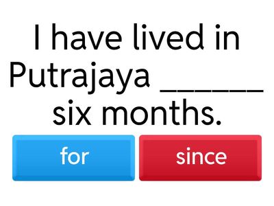 English : Grammar (For & Since) 