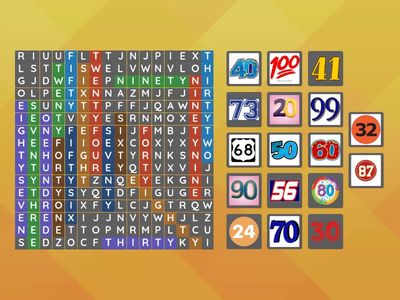 Numbers from 1 to 100