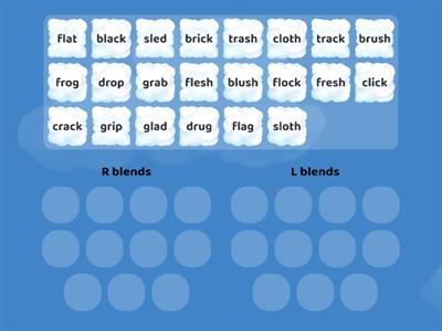 3.2 Beginning L and R Blends Sort