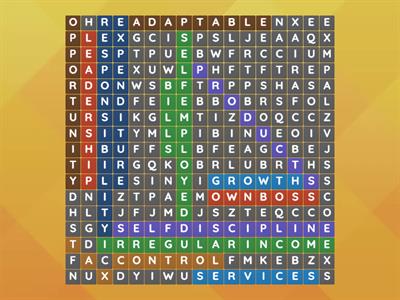 self employment wordsearch