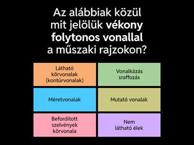  Műszaki rajzban alkalmazott vonalak
