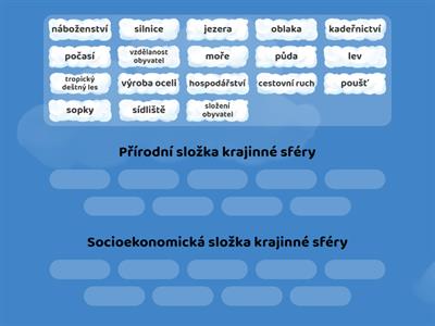 Složky krajinné sféry