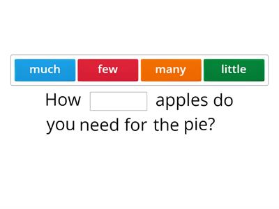 Many vs Much, A Little vs A Few