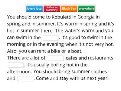 Speakout Elementary Unit 4. Summer in Georgia