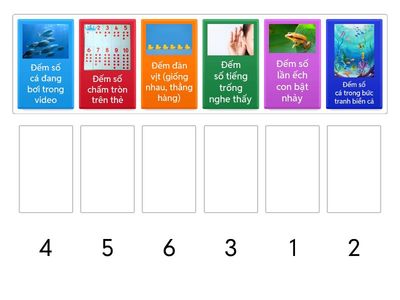 Game 1. Sắp xếp các bài đếm theo mức độ khó tăng dần từ 1 đến 6