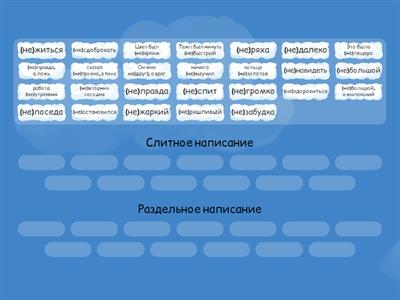 НЕ с разными частями речи