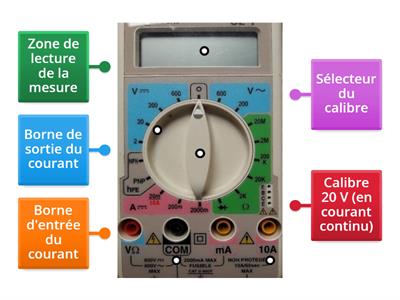 Branchement du voltmètre