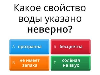  Свойства воды - тест