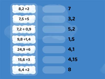 divisão de números decimais 