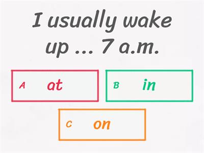 Wider World 3. unit 1.5, prepositions of time