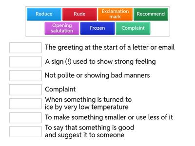 Entry 3 Reading Vocabulary