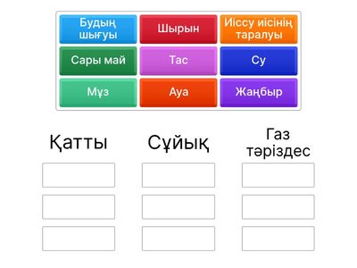 Заттардың күйі