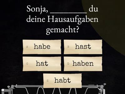 Das Verb "haben"