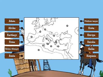 Ókori Róma - vaktérkép 5. osztály 