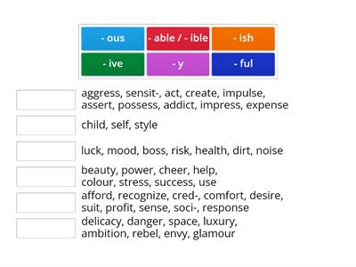 Adjectives (Intermediate Plus)