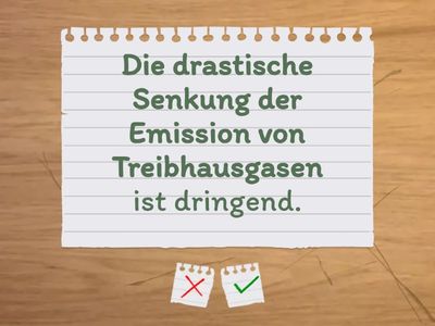 Nominalstil -> Verbalstil -- Wandle den markierten Text in Verbalstil um