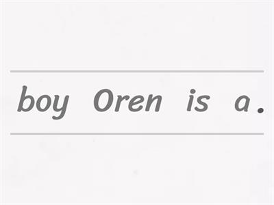 Sentence structure - unjumble 1