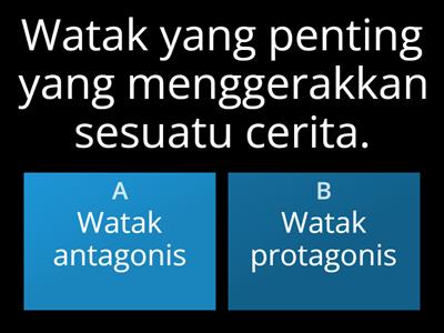 Latihan:Jenis watak dan Perwatakan 