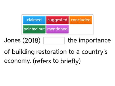 EAPB Reporting verbs