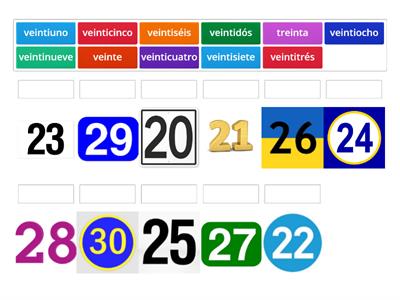 Numeros del 20-30