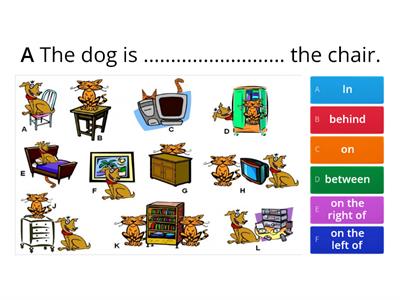 prepositions of place