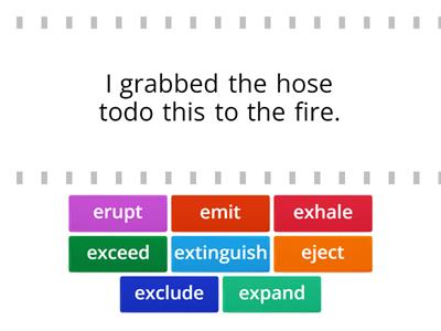Prefix e/ex vocabulary