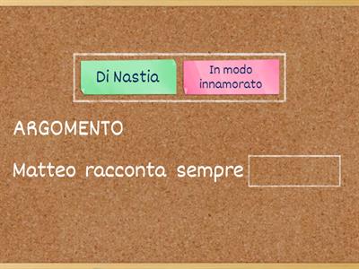 Trova il complemento corretto tra materia, argomento, privazione, fine, qualità, età, abbondanza