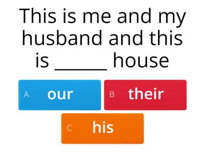 Blogger 1 Unit 4A - Possessive adjectives